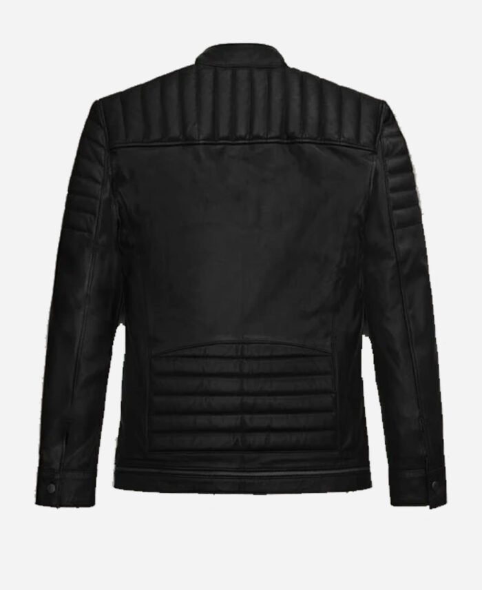 Top G Andrew Tate Black Leather Jacket Back