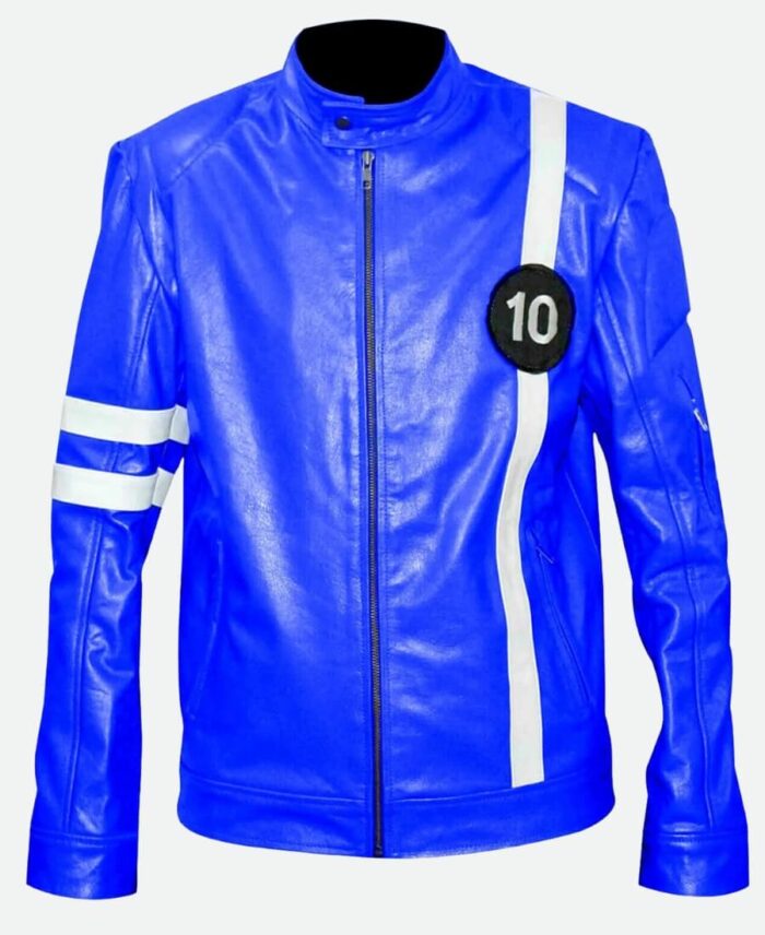 Ben 10 Leather Jacket Blue Front 2