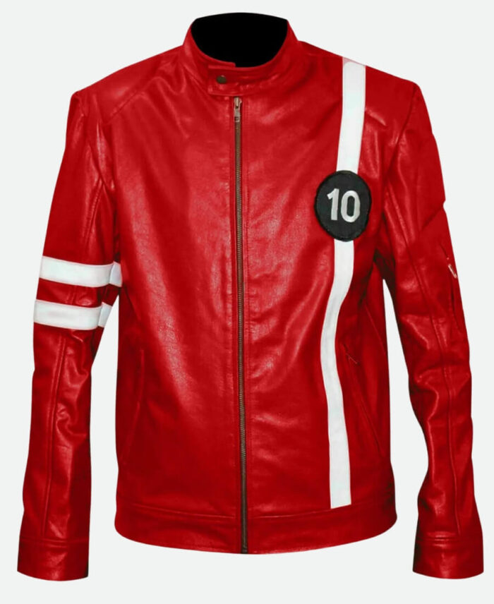 Ben 10 Leather Jacket Red Front 2