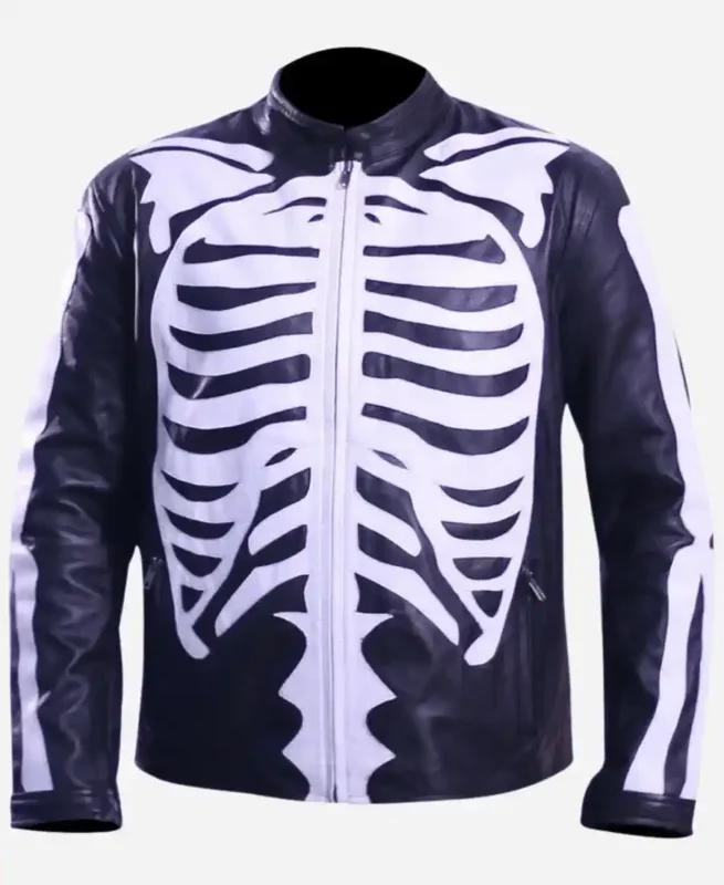 Halloween Skeleton Bones Jacket Front