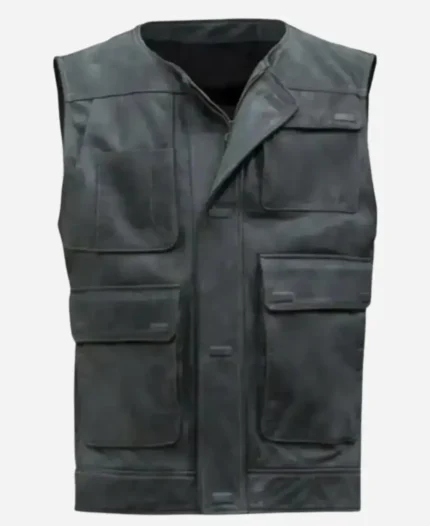 Harrison Ford Star Wars A New Hope Han Solo Black Leather Vest