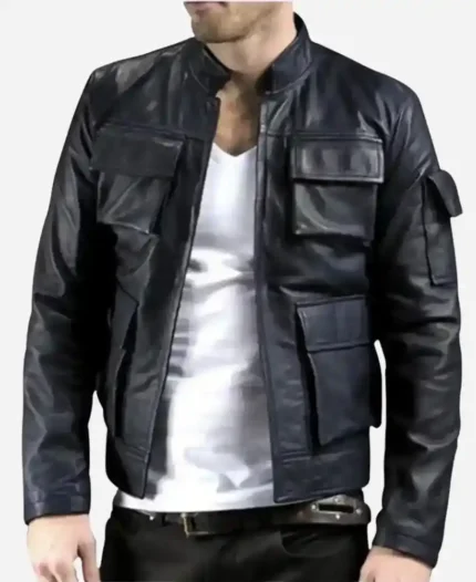 Harrison Ford Star Wars The Empire Strikes Back Han Solo Black Leather Jacket