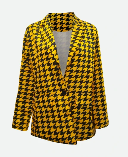 Emily In Paris Yellow Plaid Blazer