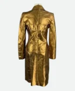 Lily Emily In Paris S03 Golden Trench Coat Back