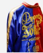 Margot Robbie Suicide Squad Harley Quinn Bomber Jacket Detail Image