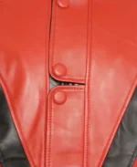 Michael Jackson Red Leather Thriller Jacket Close Up