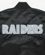 NFL Los Angeles Raiders Black varsity jacket detail