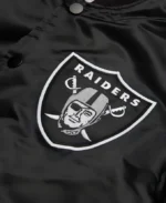 NFL Los Angeles Raiders Black varsity jacket detail 2