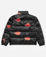 Naruto Akatsuki Black Puffer Jacket Back