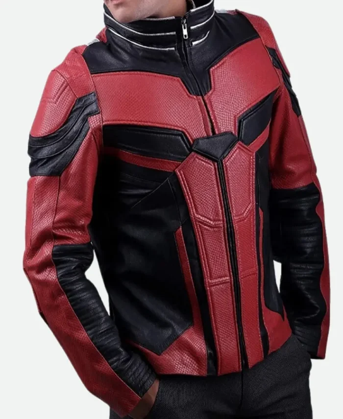 Paul Rudd Ant Man and the Wasp Scott Lang Red Leather Jacket