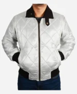 Ryan Gosling Drive White Scorpion Jacket Front