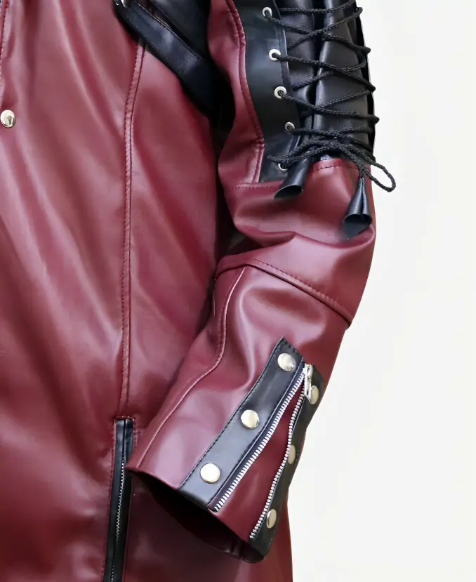 Steampunk Gothic Matrix Leather Trench Coat - Jacket Era