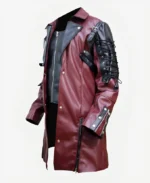 Steampunk Gothic Matrix Leather Trench Coat Maroon side 2 2