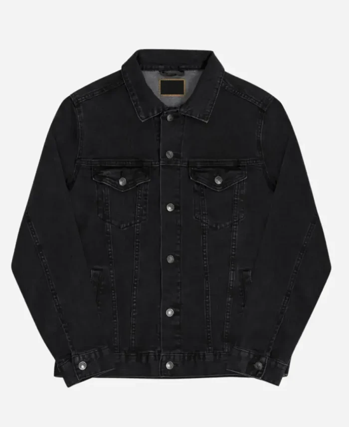 Stranger Things Jonathan Byers Black Denim Jacket back