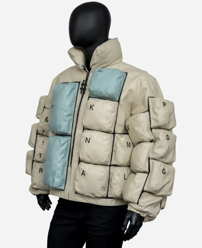 The Keyboard Puffer Jacket Side