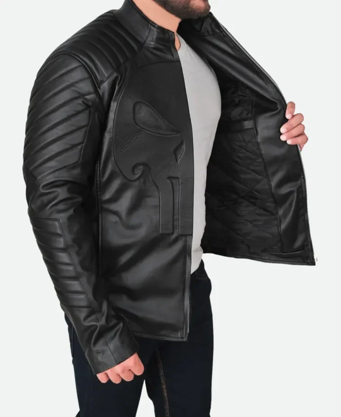 Thomas Jane The Punisher Leather Jacket Side Look 2