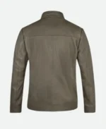 Tom Cruise Mission Impossible Fallout Ethan Hunt Grey Leather Jacket Back