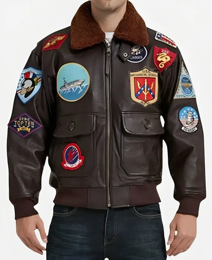 Top Gun Maverick Leather Bomber Jacket - Jacket Universe