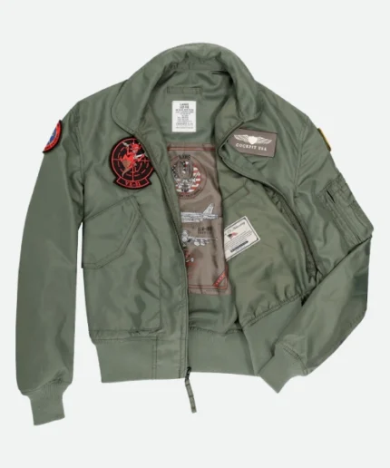 Top Gun Maverick Green Jacket Front