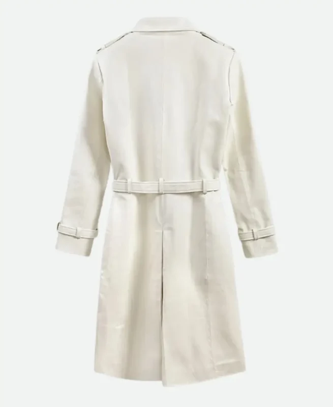 Vanessa Kirby Mission Impossible Fallout The White Widow White Leather Trench Coat Back