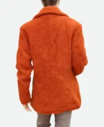 Yellowstone Beth Dutton Orange Fur Coat Back