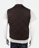 Yellowstone John Dutton Brown Quilted Vest Back