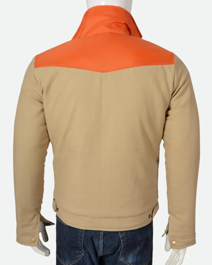 Kevin Costner Yellowstone John Dutton Season 3 Beige Orange Jacket