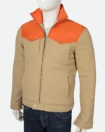 Yellowstone John Dutton Season 3 Beige Orange Jacket