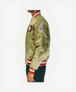 49Ers Gold Varsity Jacket Side Pose