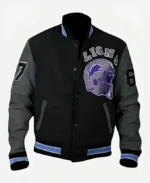 Axel Foley Detroit Lions Black Varsity Jacket