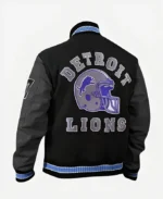 Axel Foley Detroit Lions Black Varsity Jacket Back