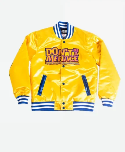 Don't Be a Menace Yellow Varsity Jacket