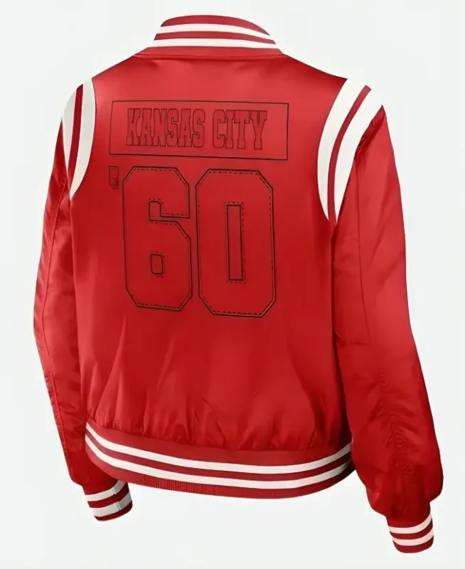 NFL Super Bowl LVIII (58) Taylor Swift Kansas City Chiefs 60 Red Bomber Jacket Back