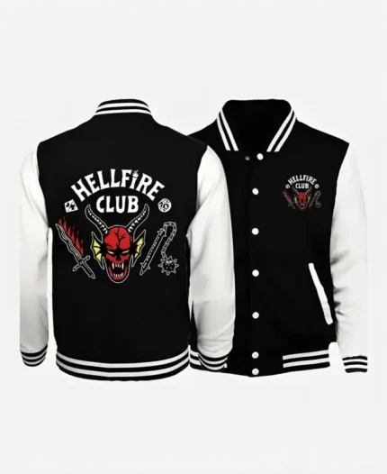 Stranger Things Hellfire Club Baseball Varsity Jacket Style 01