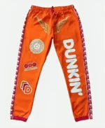 Ben Affleck Superbowl LVIII (58) Dunkin Donuts DunKings Orange Tracksuit's Trouser Front