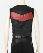 Deadpool Colossus Black and Red Leather Vest Back