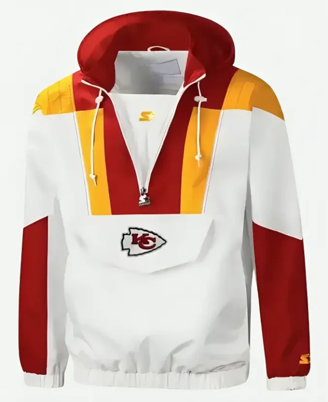 Kansas City Chiefs White Pullover Starter Jacket