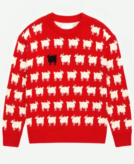 Princess Diana Black Sheep Red Sweater