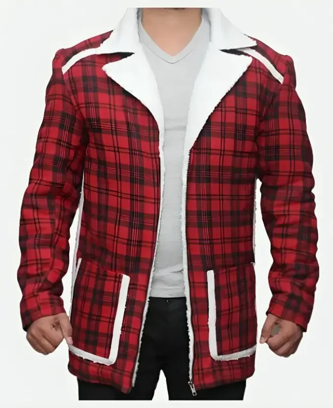 Ryan Reynolds Deadpool Wade Wilson Red Plaid Coat