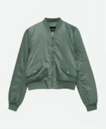 Emma Myers A Good Girl's Guide to Murder Pip Fitz Amobi Green Bomber Jacket