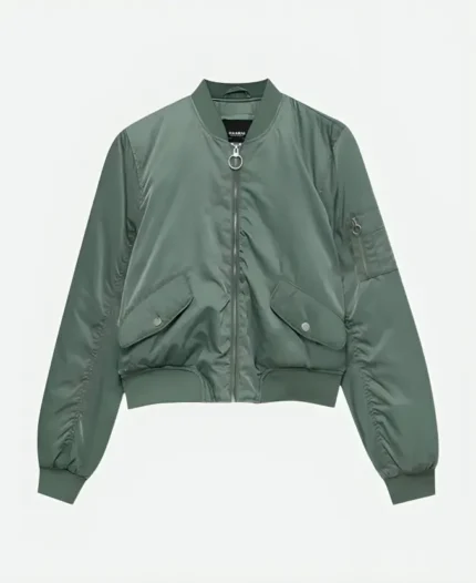 Emma Myers A Good Girl's Guide to Murder Pip Fitz Amobi Green Bomber Jacket