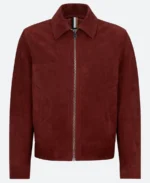 Eugenio Franceschini Emily in Paris Season 04 Marcello Red Suede Leather Jacket