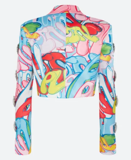 Emily In Paris S04 Graffiti-Print Jacket