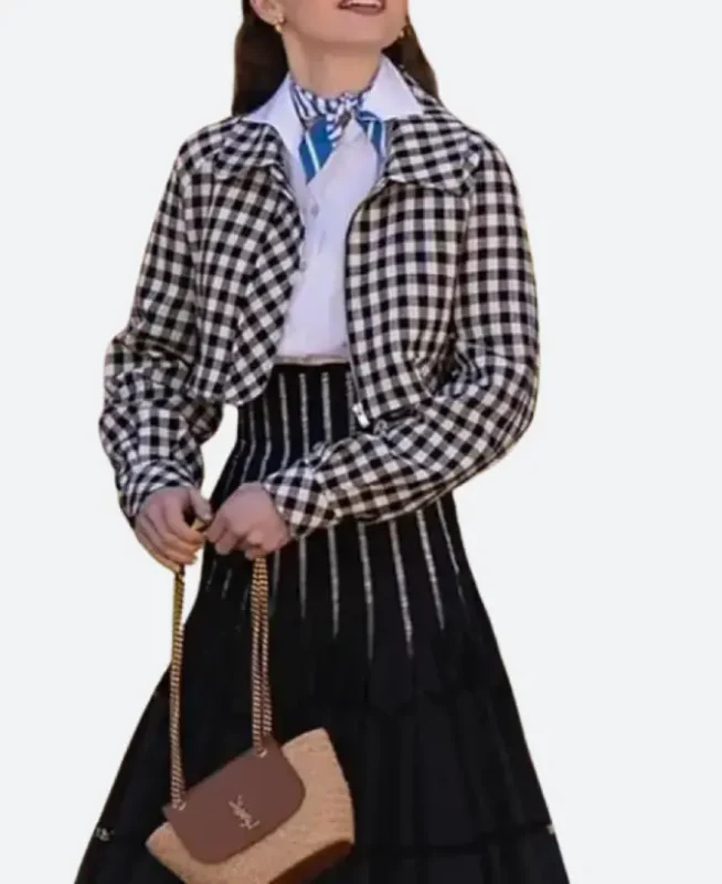 Emily In Paris S04 Lily Collins Plaid Jacket