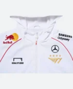 T1 Worlds 2024 White Uniform Jacket Close Up