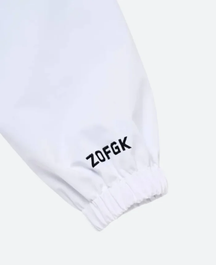 T1 Worlds 2024 White Uniform Jacket Cuffs Detailing