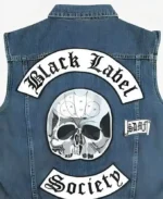 Black Label Society Denim Vest Back Detailing