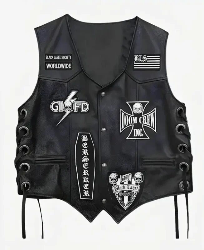 Black Label Society Leather Vest