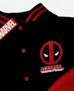 Deadpool Black and Red Letterman Varsity Jacket