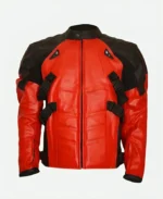 Deadpool Red Leather Biker Jacket